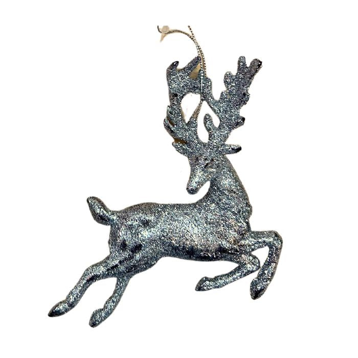 16cm Glitter Hanging Reindeer HS366