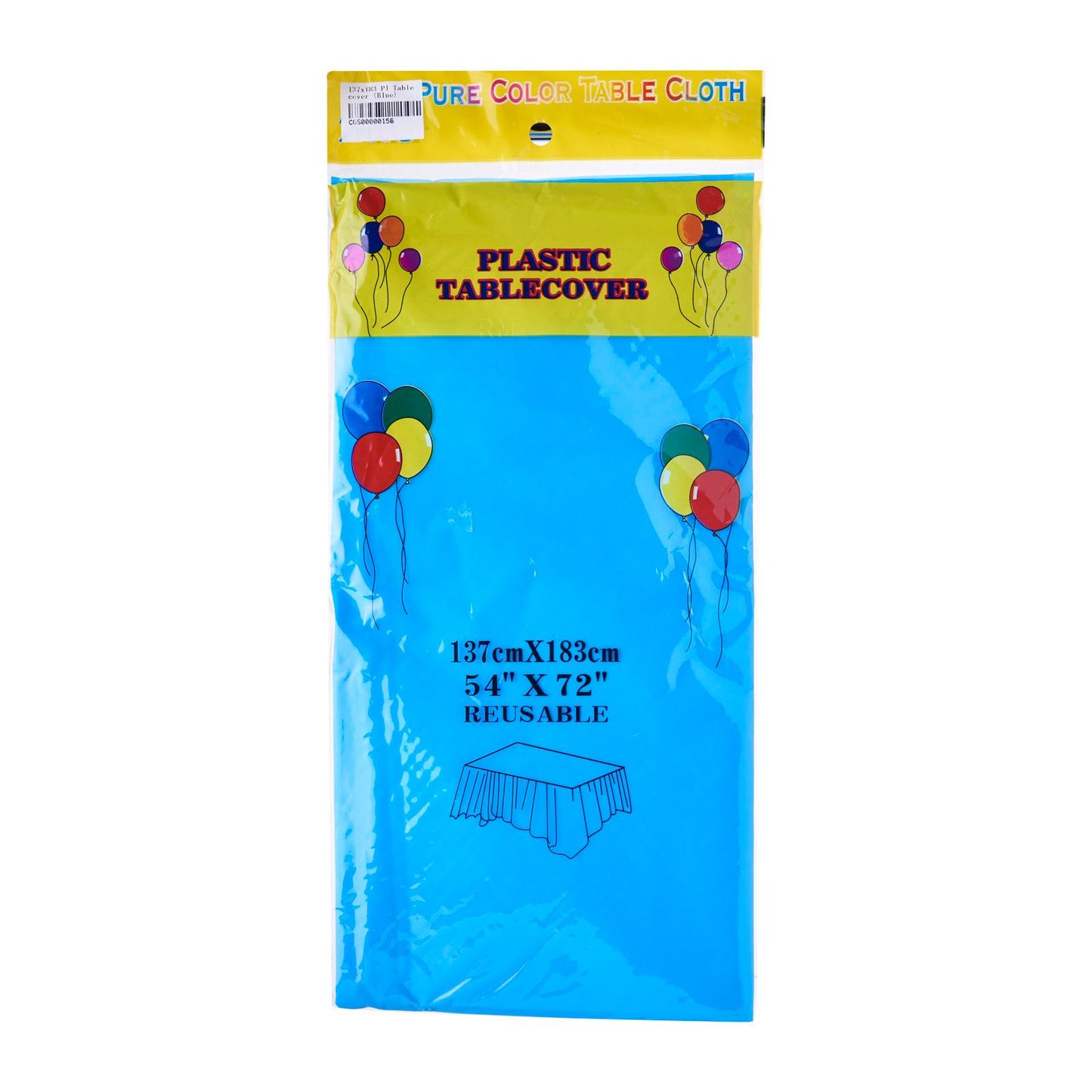 137 x 274cm Solid Colour Plastic Tablecover