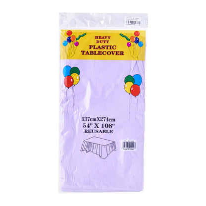 137 x 274cm Solid Colour Plastic Tablecover