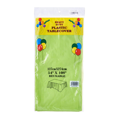 137 x 274cm Solid Colour Plastic Tablecover