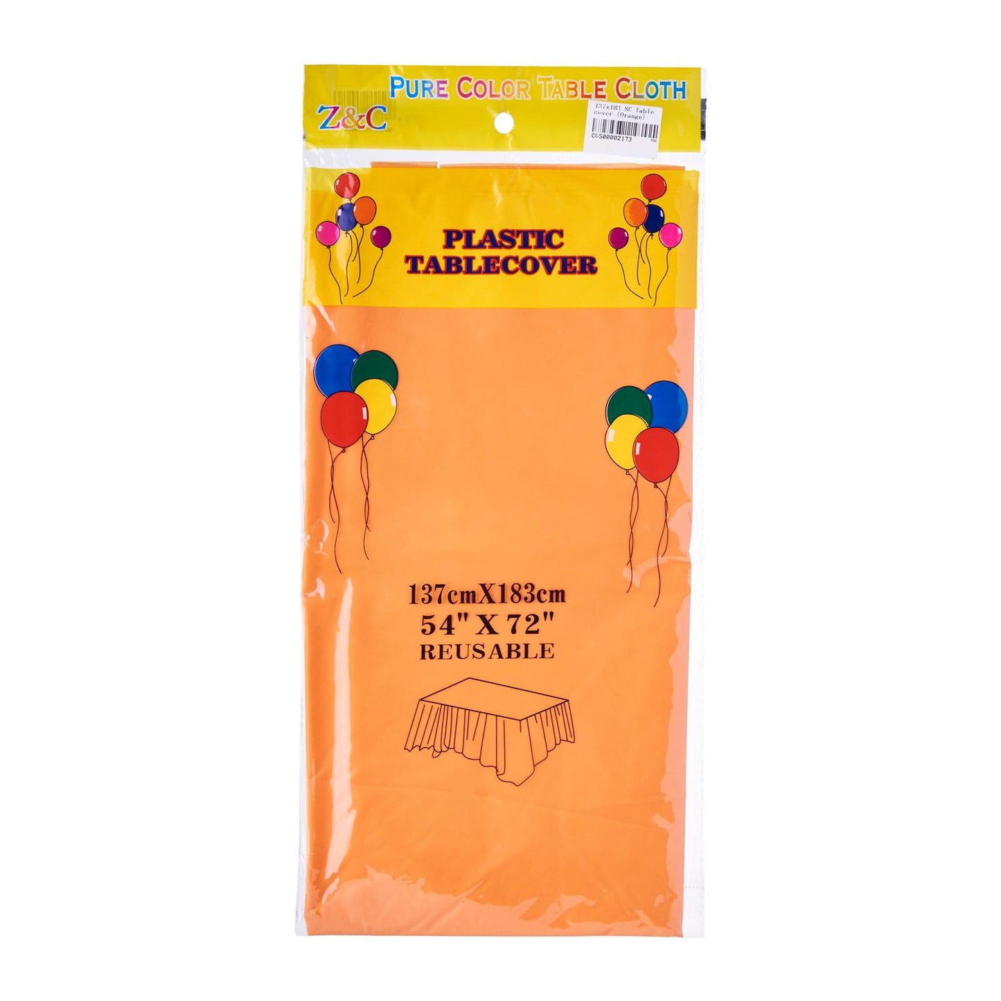 137 x 274cm Solid Colour Plastic Tablecover