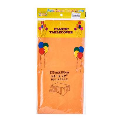 137 x 274cm Solid Colour Plastic Tablecover