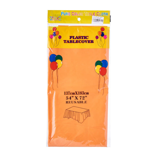137 x 274cm Solid Colour Plastic Tablecover