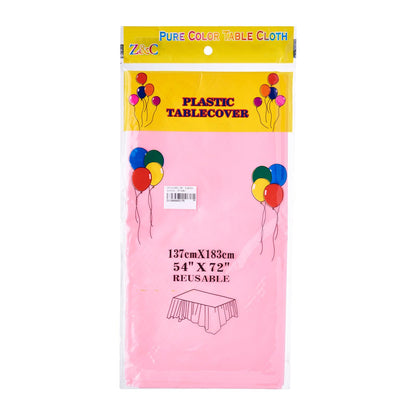 137 x 274cm Solid Colour Plastic Tablecover