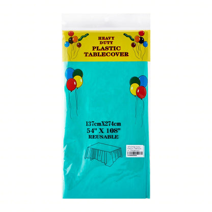 137 x 274cm Solid Colour Plastic Tablecover