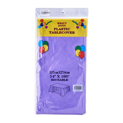 137 x 274cm Solid Colour Plastic Tablecover