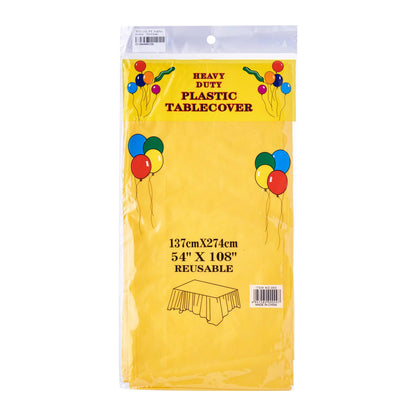 137 x 274cm Solid Colour Plastic Tablecover