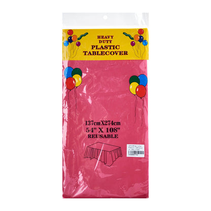 137 x 274cm Solid Colour Plastic Tablecover