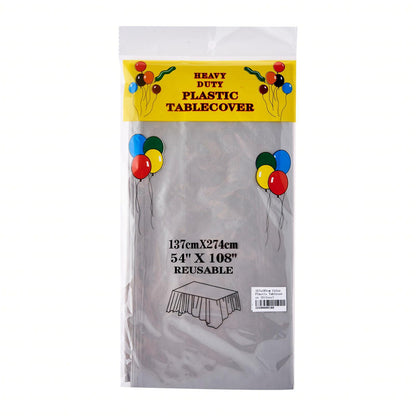 137 x 274cm Solid Colour Plastic Tablecover
