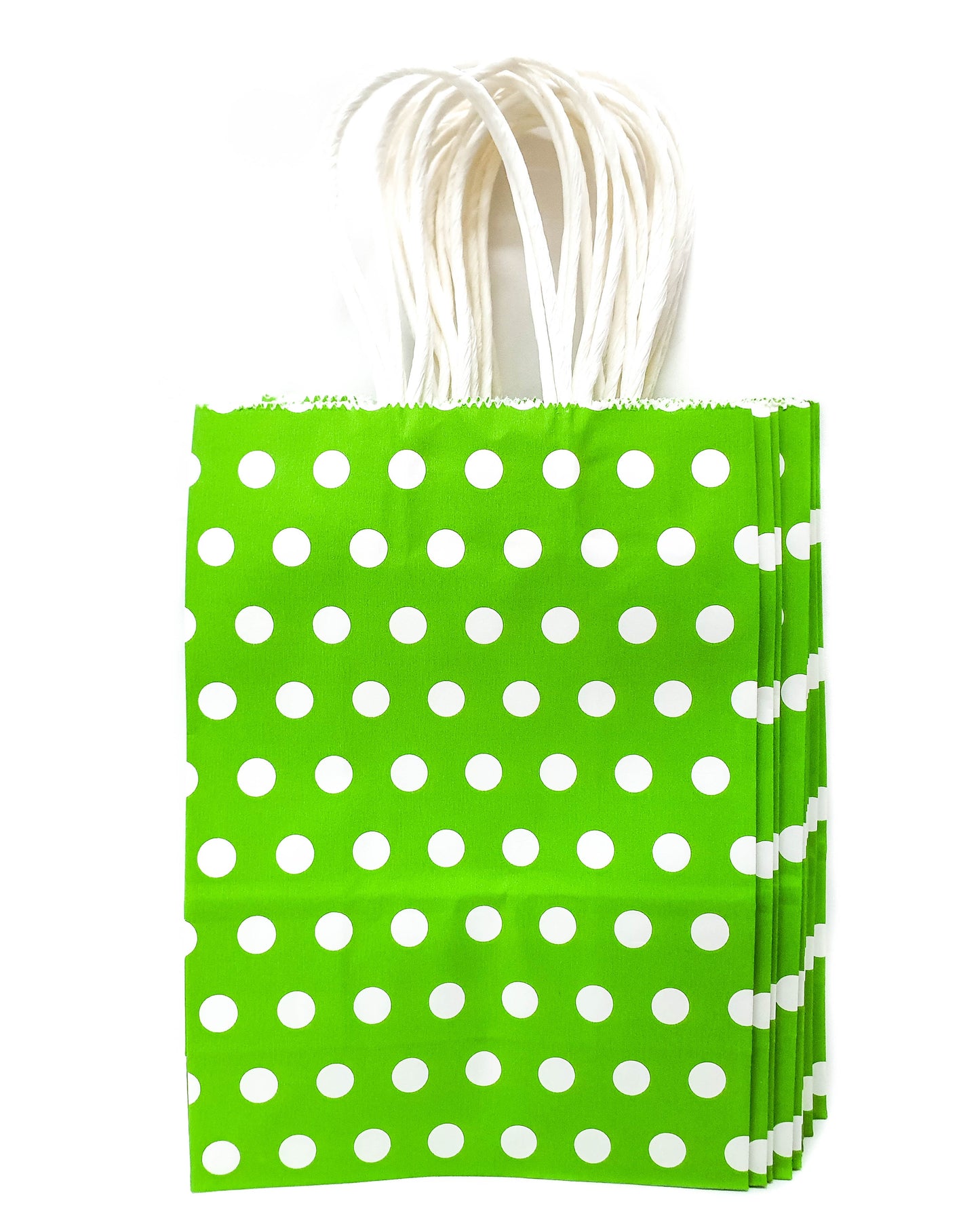 15cm x 21cm x 8cm Polka Dots Kraft Paper Bag