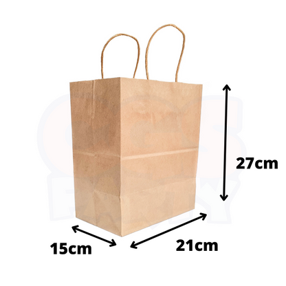 21cm x 27cm x 15cm Kraft Paper Bag