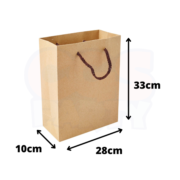 28cm X 33cm X 10cm Brown Paper Bag