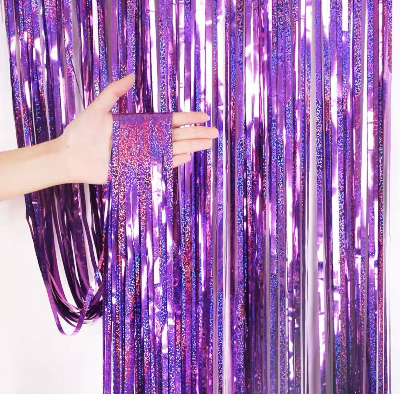 Hologram Tassel Fringe Party Backdrop