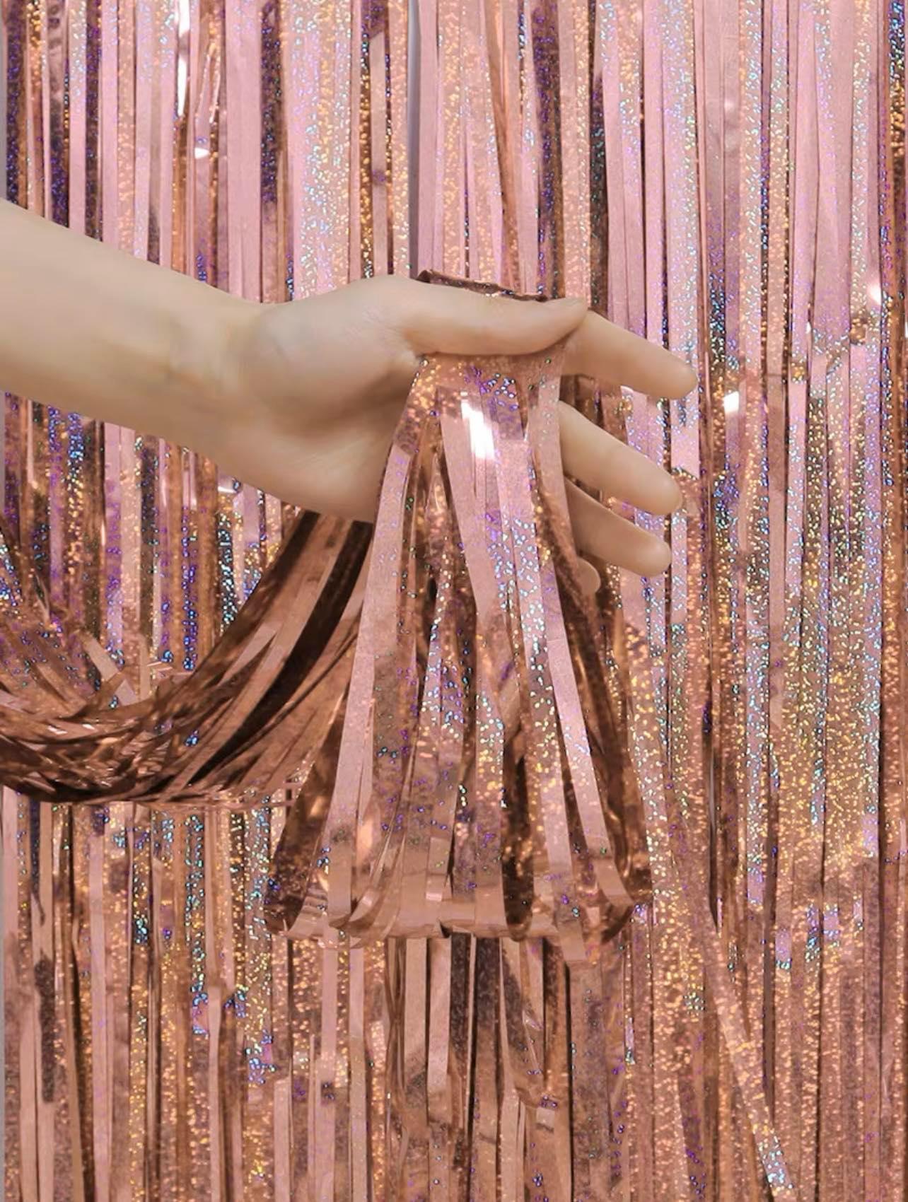 Hologram Tassel Fringe Party Backdrop