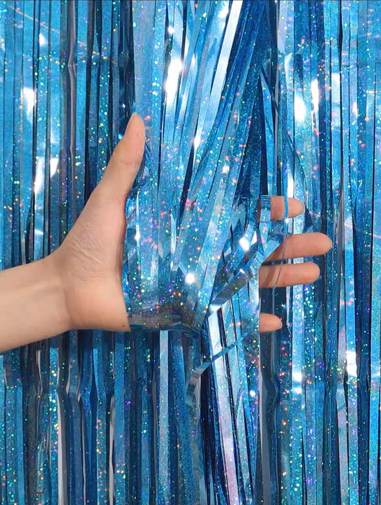 Hologram Tassel Fringe Party Backdrop