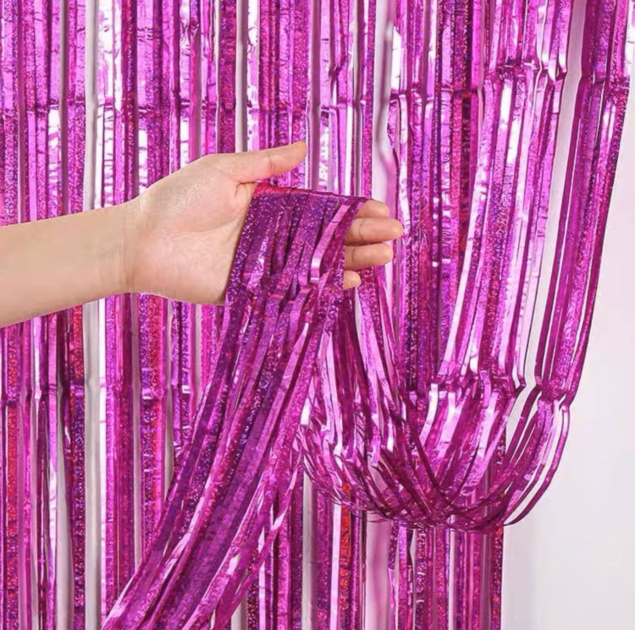 Hologram Tassel Fringe Party Backdrop