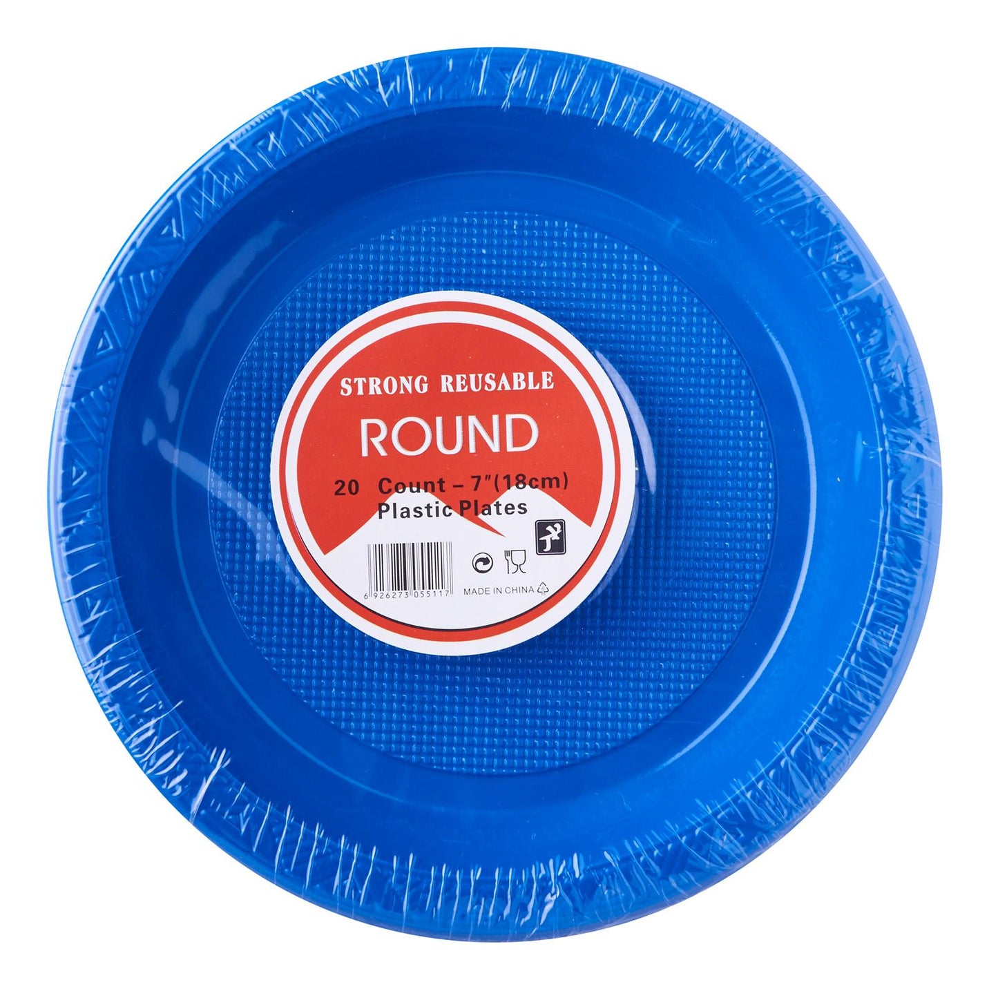 7inch Round Solid Color Plastic Plates