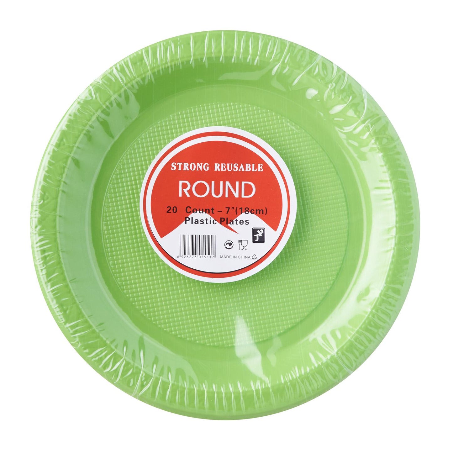 7inch Round Solid Color Plastic Plates