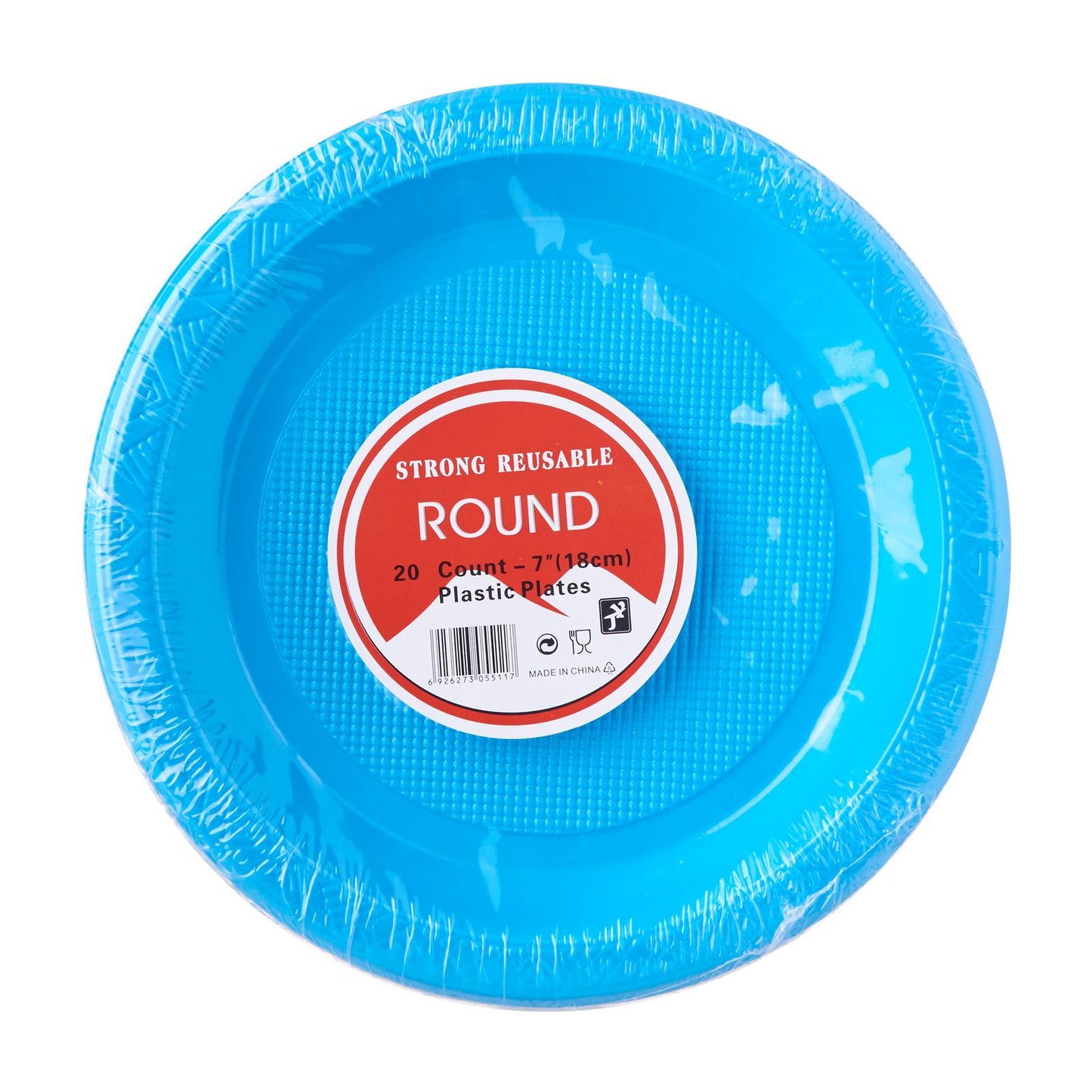 7inch Round Solid Color Plastic Plates