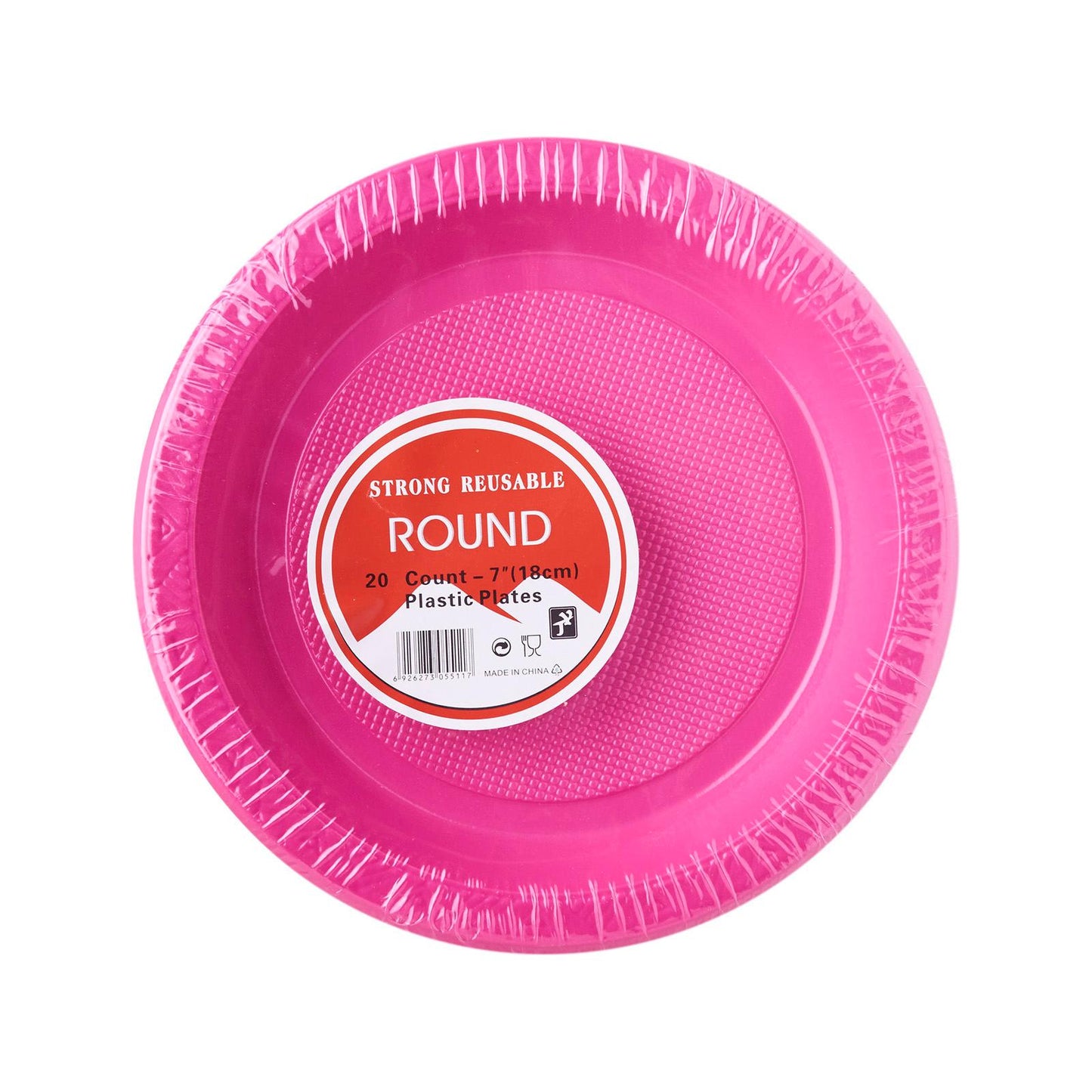 7inch Round Solid Color Plastic Plates