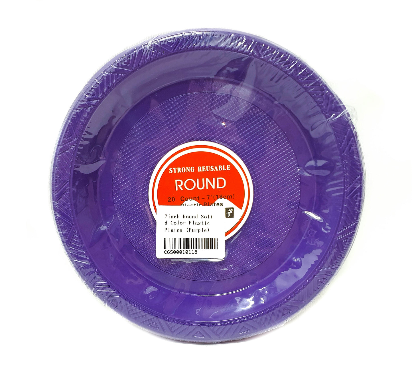 7inch Round Solid Color Plastic Plates