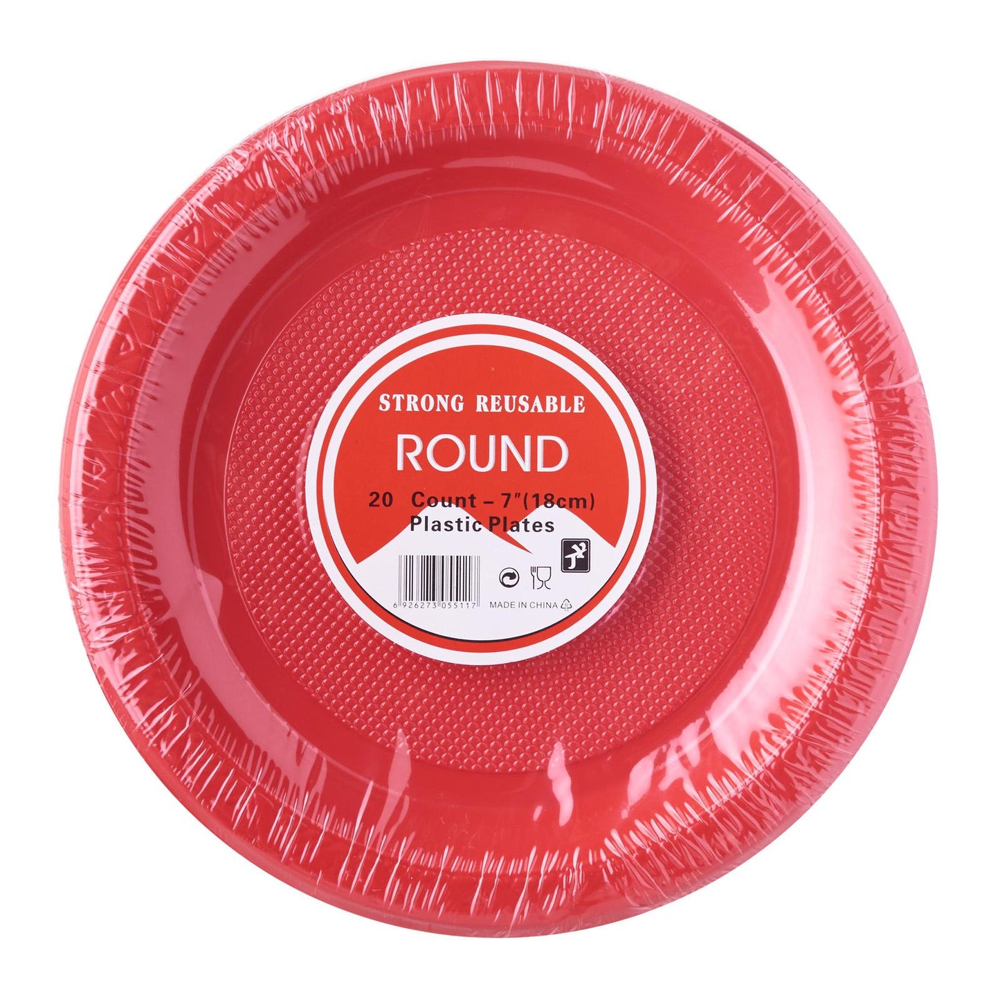 9inch Round Solid Color Plastic Plates
