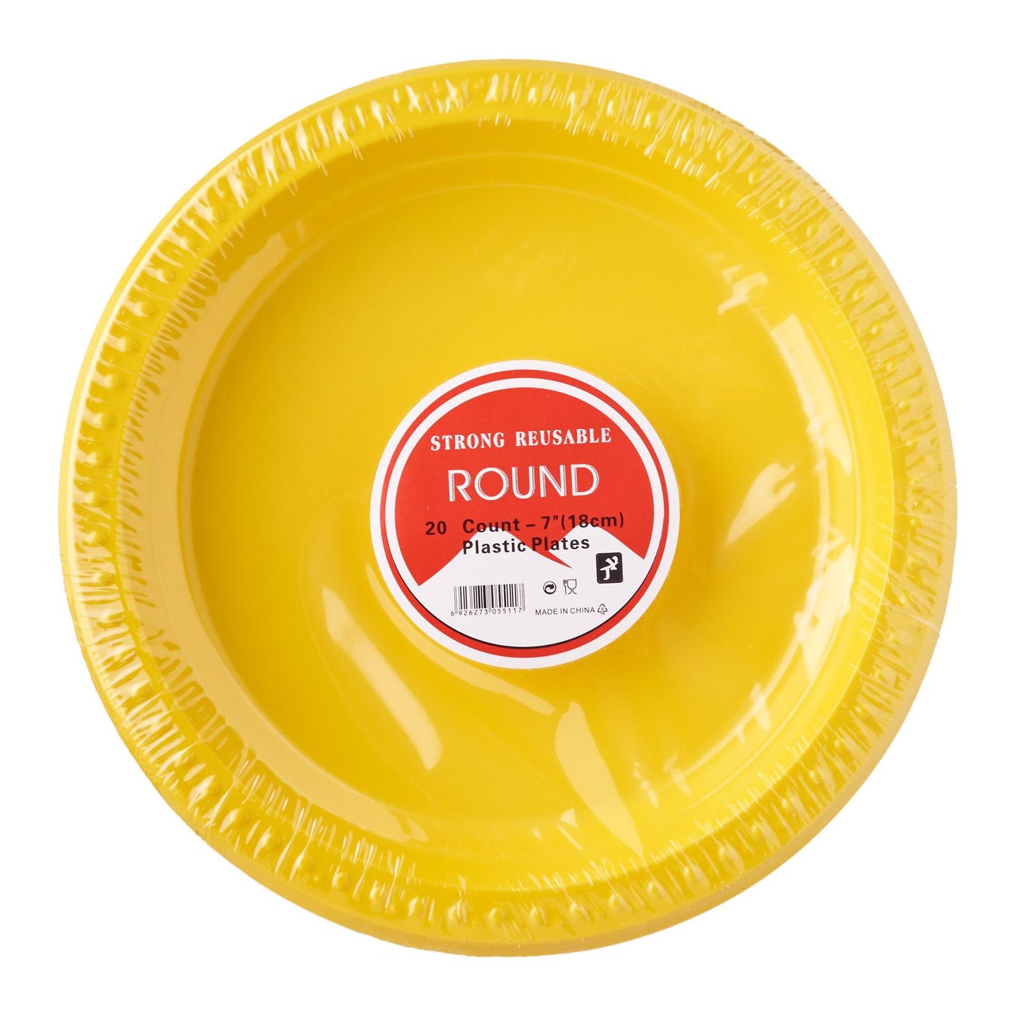7inch Round Solid Color Plastic Plates