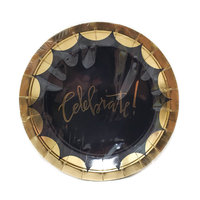 Celepertae Paper 7inch Shiny Celebrate Paper Plates – CGS Party