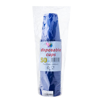 7oz Solid Colour Plastic Cups (50pcs)