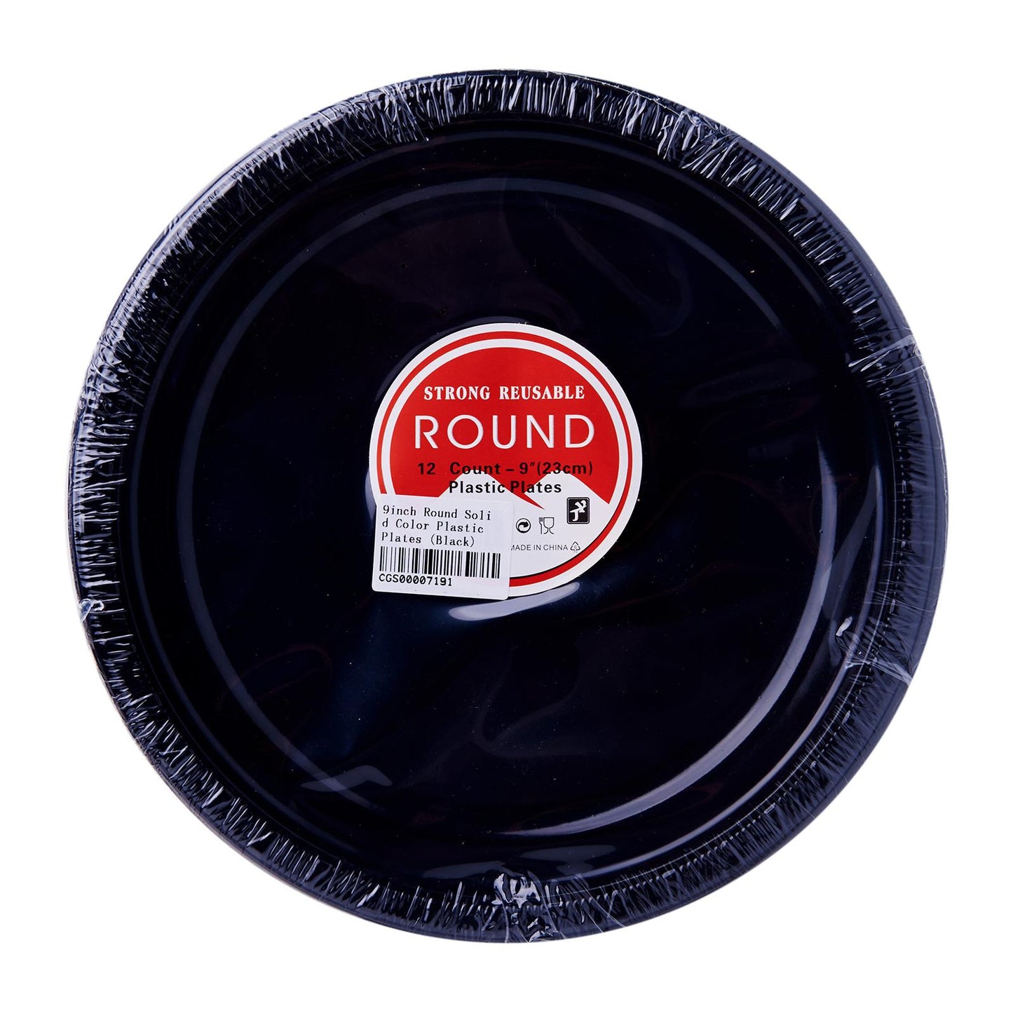 7inch Round Solid Color Plastic Plates
