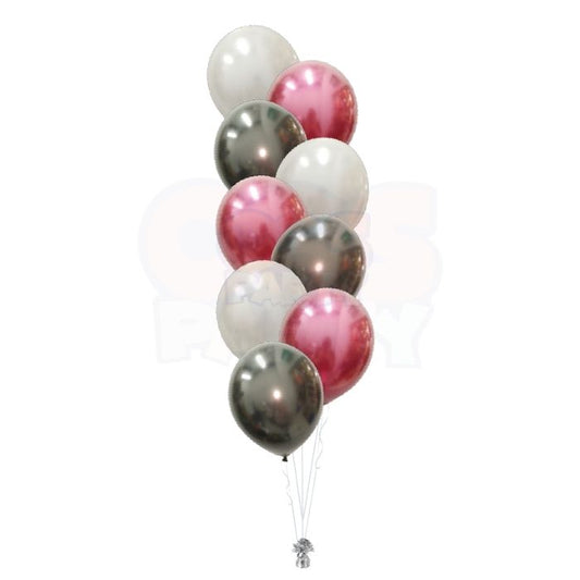 9 Pc Helium Latex Balloon Bouquet