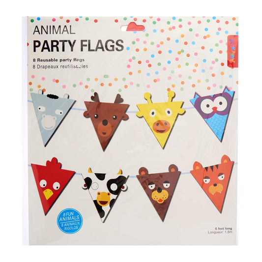 Animal Party Flags Bunting Banner (Assorted)