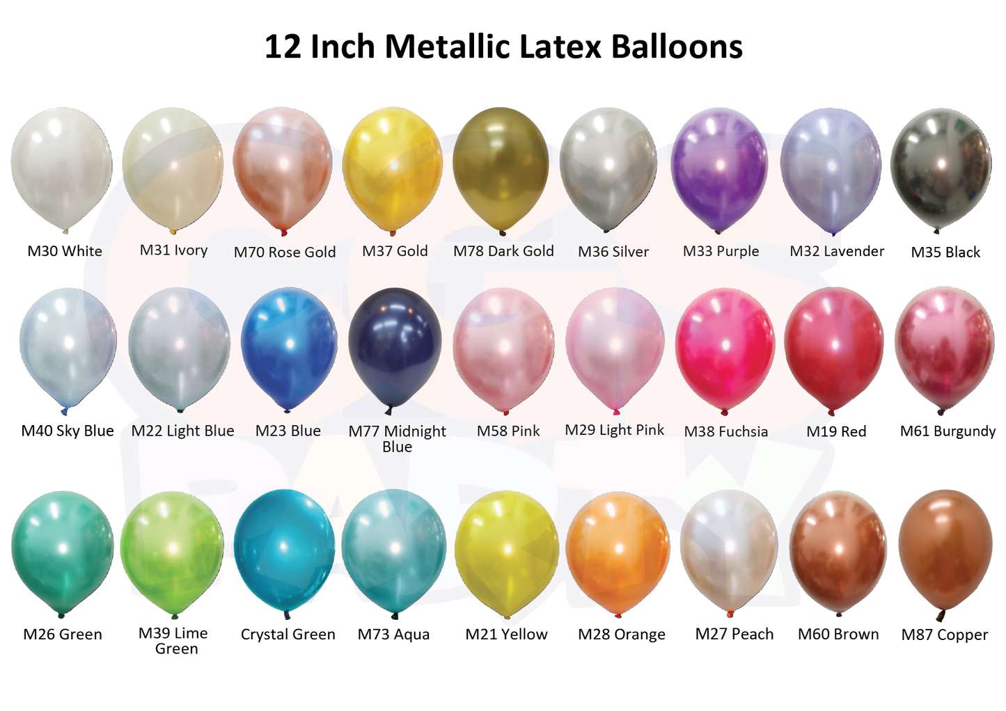 10 Pc Helium 12 Inch Latex Balloon