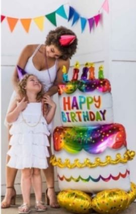 53inch Birthday Cake A42449 AirLoonz Foil Balloon