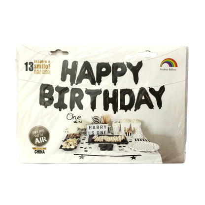 16inch Happy Birthday Foil Balloon Banner Set