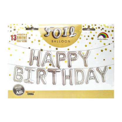 16inch Happy Birthday Foil Balloon Banner Set