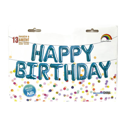 16inch Happy Birthday Foil Balloon Banner Set
