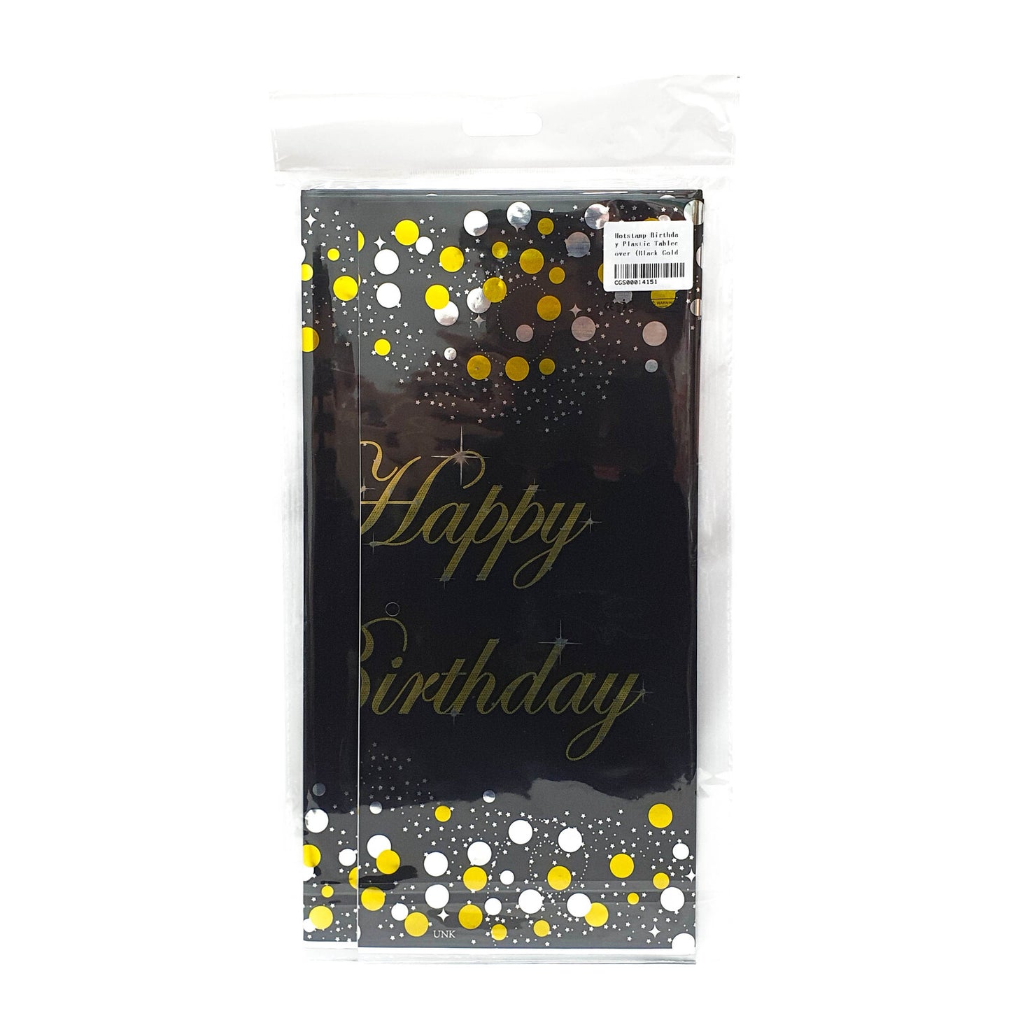 137x183cm Hotstamp Happy Birthday Plastic Tablecover
