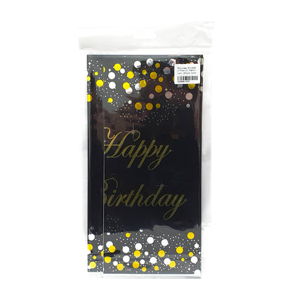 137x183cm Hotstamp Happy Birthday Plastic Tablecover