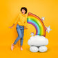52inch Rainbow Cloud A42462 AirLoonz Foil Balloon