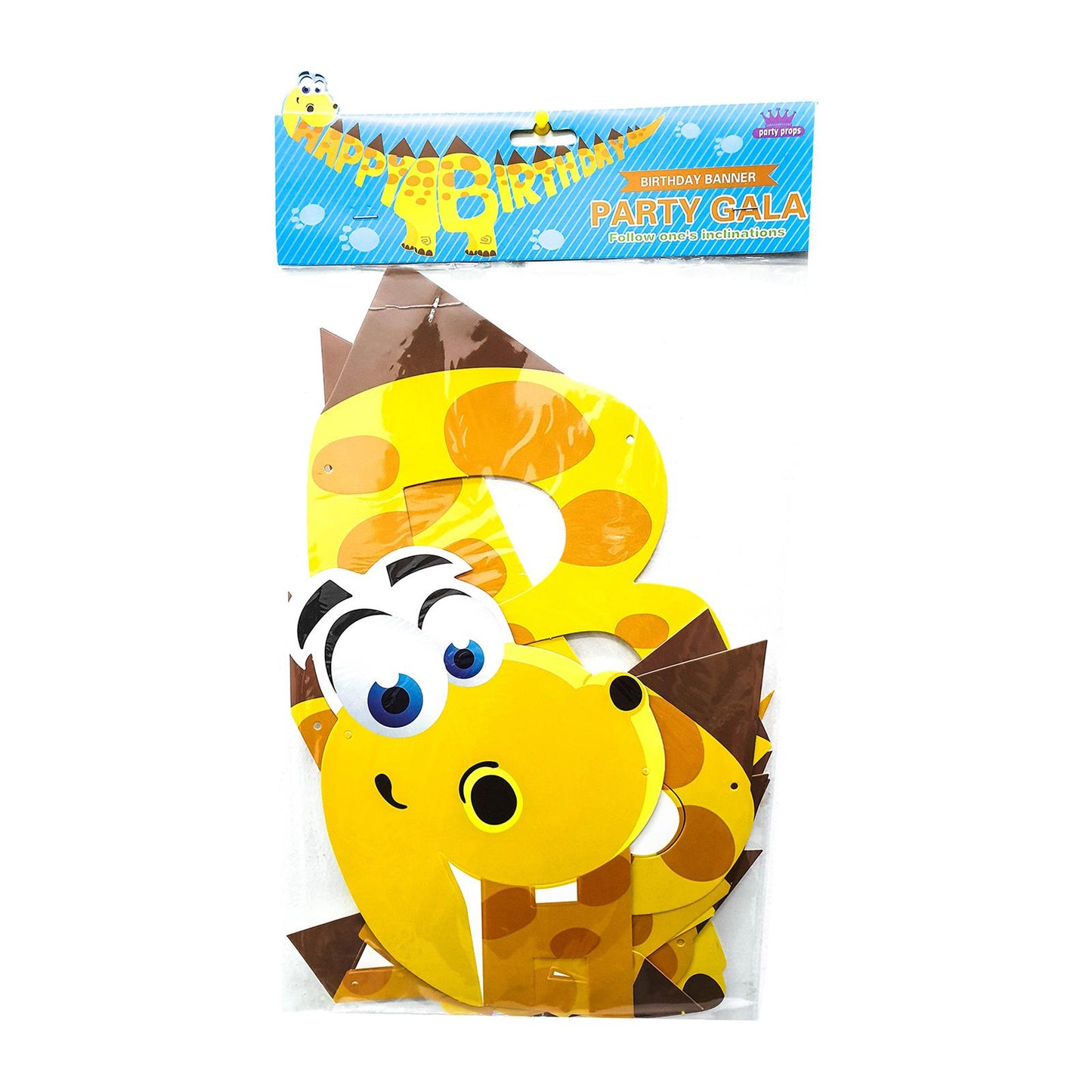 Happy Birthday Dinosaur Brontosaurus Banner