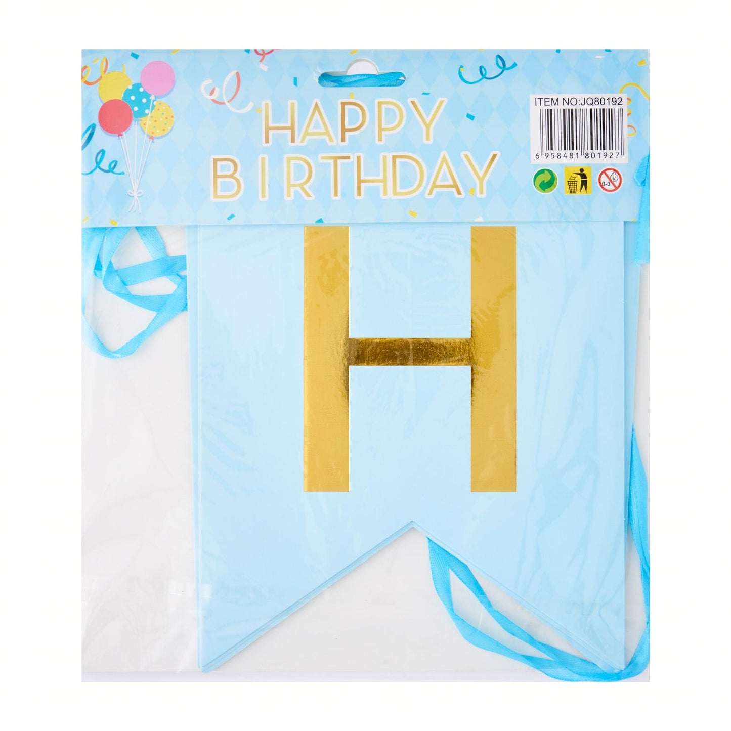 Paper Flag Happy Birthday Banner (Assorted)