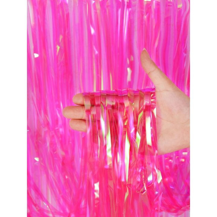 Iridescent Rainbow Tassel Fringe Party Backdrop