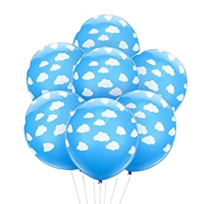 12 Inch Latex Balloon (Blue Cloud)