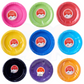 7inch Round Solid Color Plastic Plates