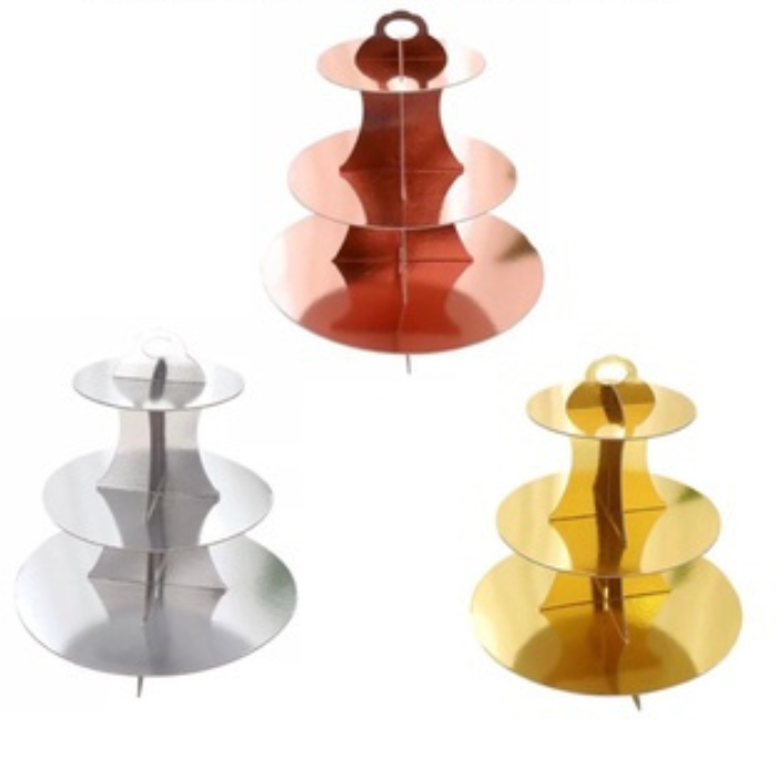 Shiny 3 Tier Cupcake Stand