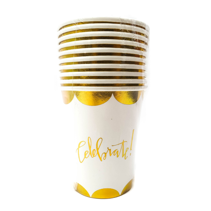 Celepertae Paper Shiny Celebrate Paper Cups – CGS Party