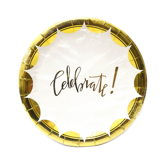 9inch Shiny Celebrate Paper Plates