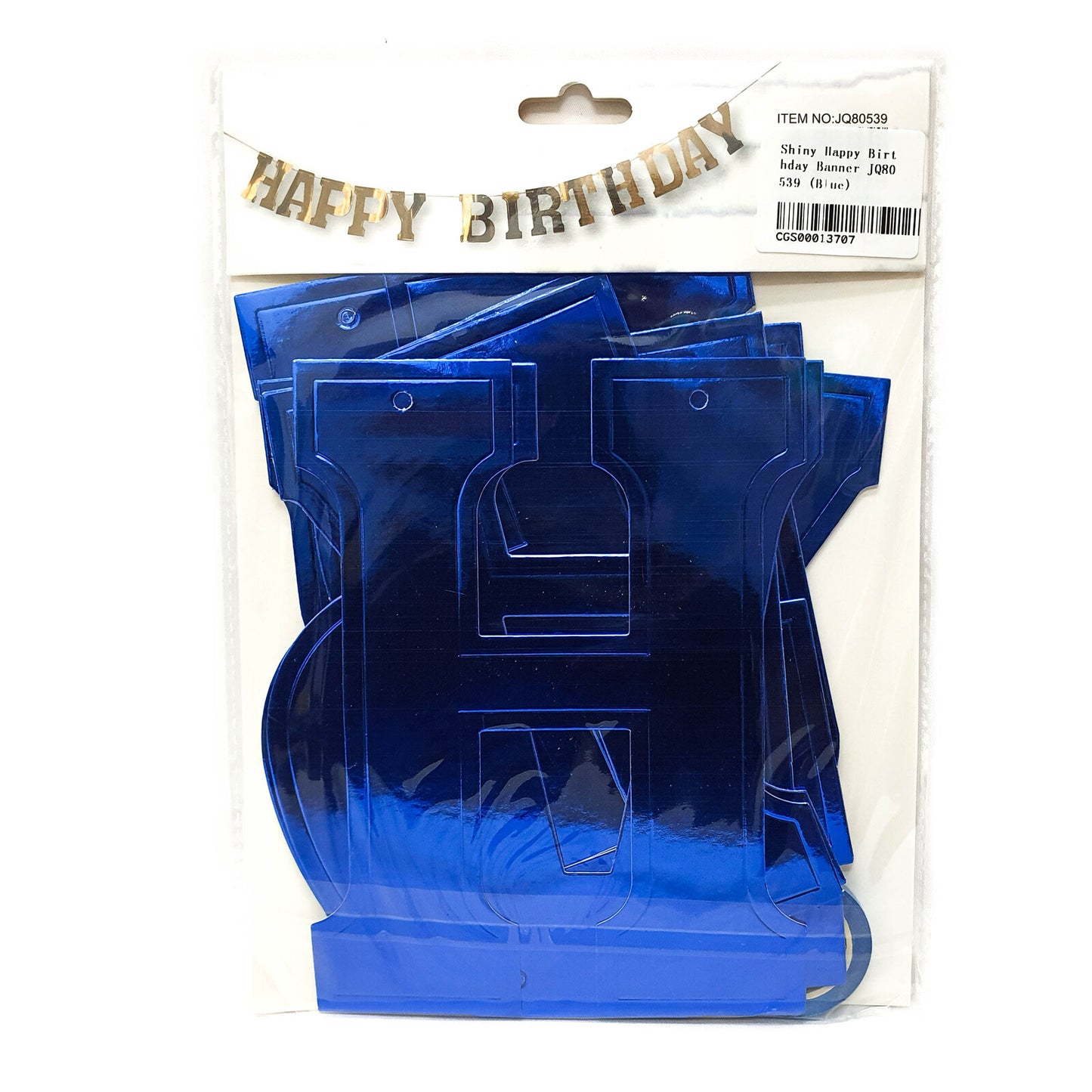 Shiny Metallic Happy Birthday Banner (Assorted)