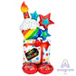 55inch Stacked Birthday A42450 AirLoonz Foil Balloon